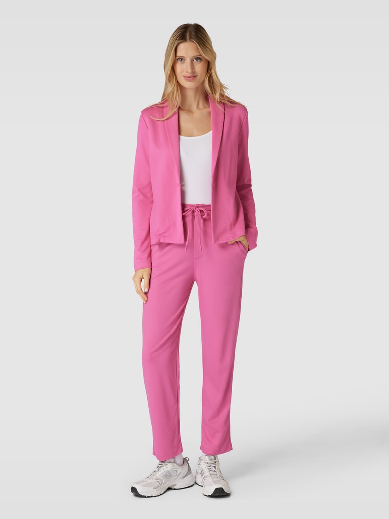 Stoffhose mit elastischem Bund in pink