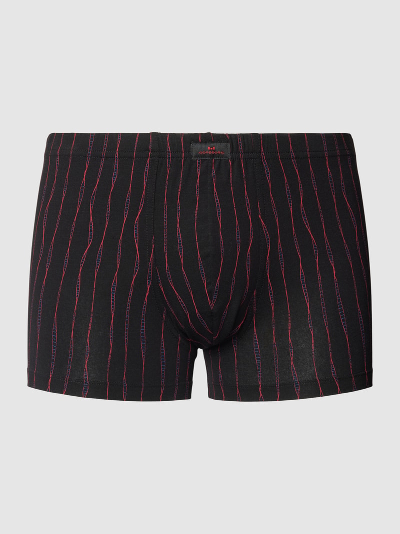 Trunks im Allover-Look Modell 'NATURE CLUB' in schwarz