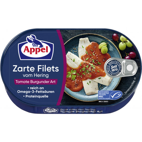 Appel Zarte Heringsfilets Tomate Burgunder Art 200G