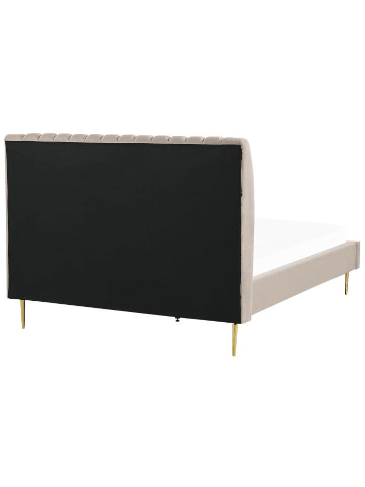Beliani Doppelbett MARVILLE in Beige/Gold - (W) 182 x (H) 124 x (L) 225 cm günstig kaufen onesize