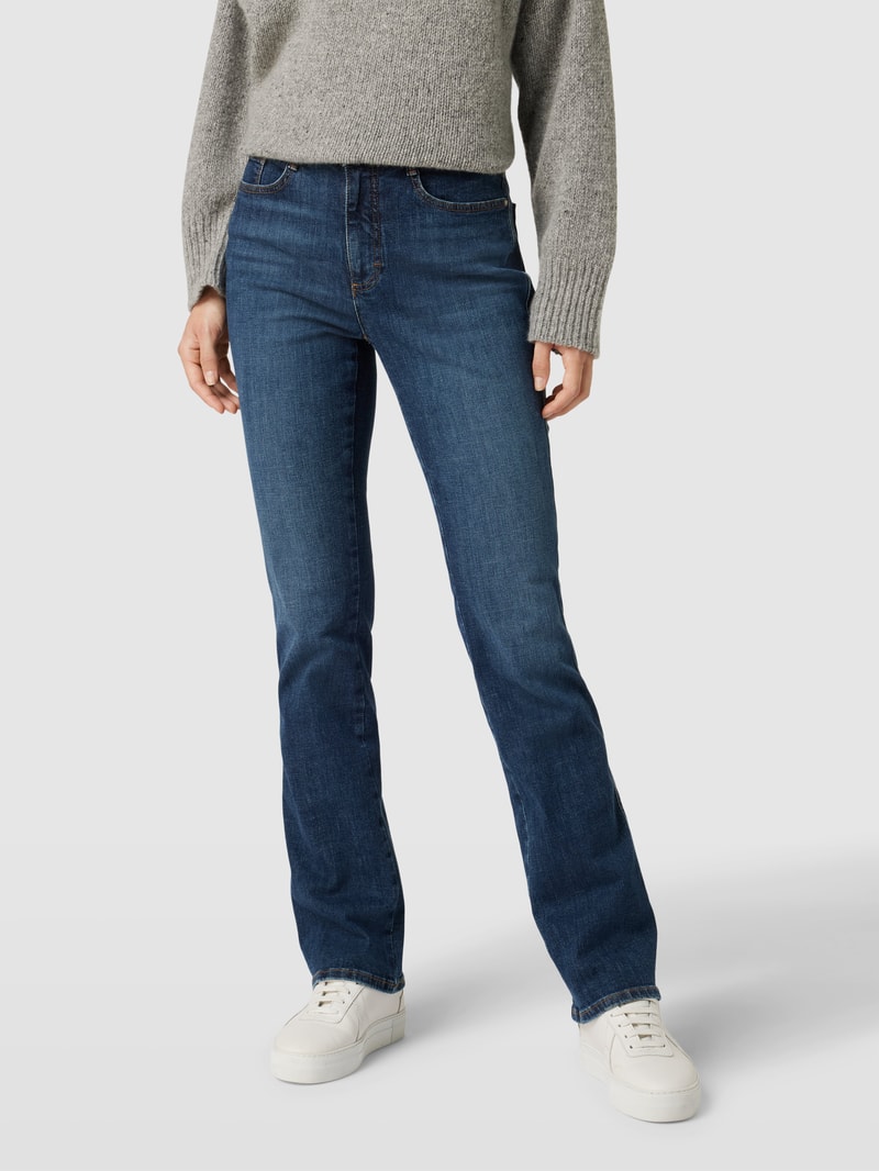 Flared Jeans mit 5-Pocket-Design Modell 'MARY' in dunkelblau