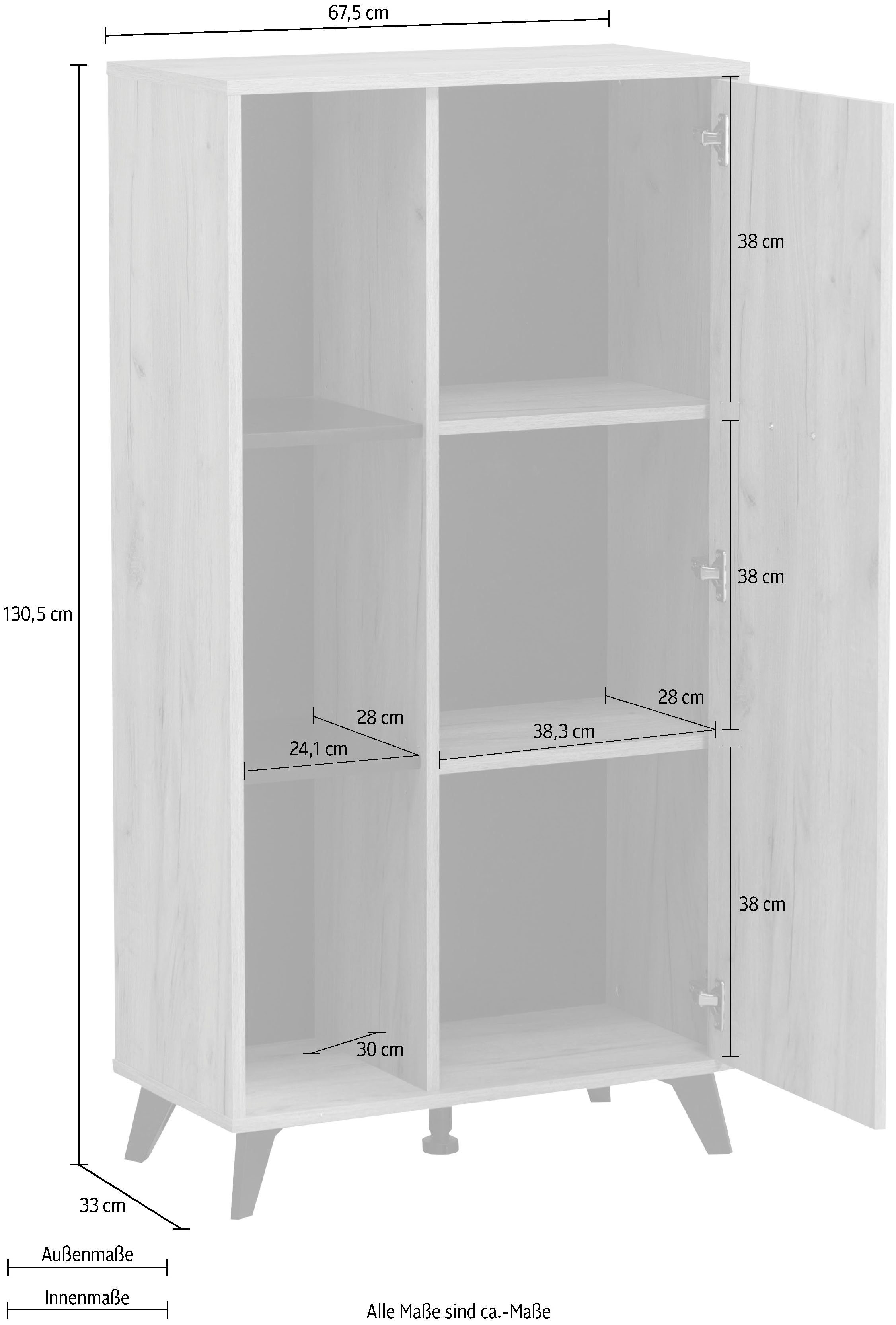 INOSIGN Highboard Umbria, Höhe ca. 130 cm