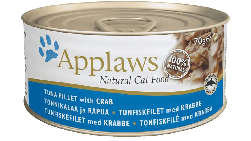 Applaws Katzennassfutter Thunfischfilet & Krabbe 70g 70 g