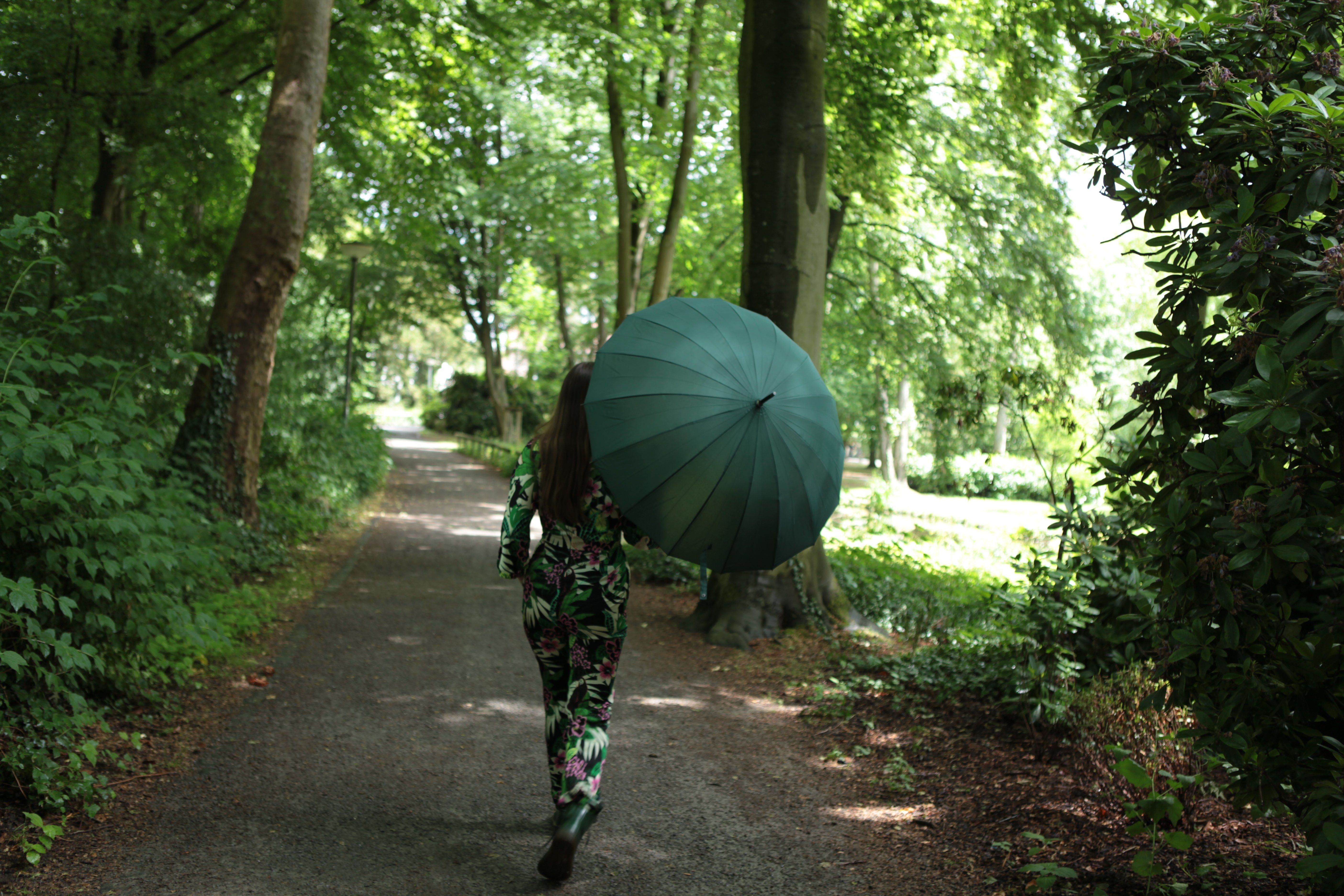 von Lilienfeld Stockregenschirm Regenschirm Devon XL Durchmesser: 103 cm Auf-Automatik Stabil, 100 % Regenschutz / 95 % UV-Schutz
