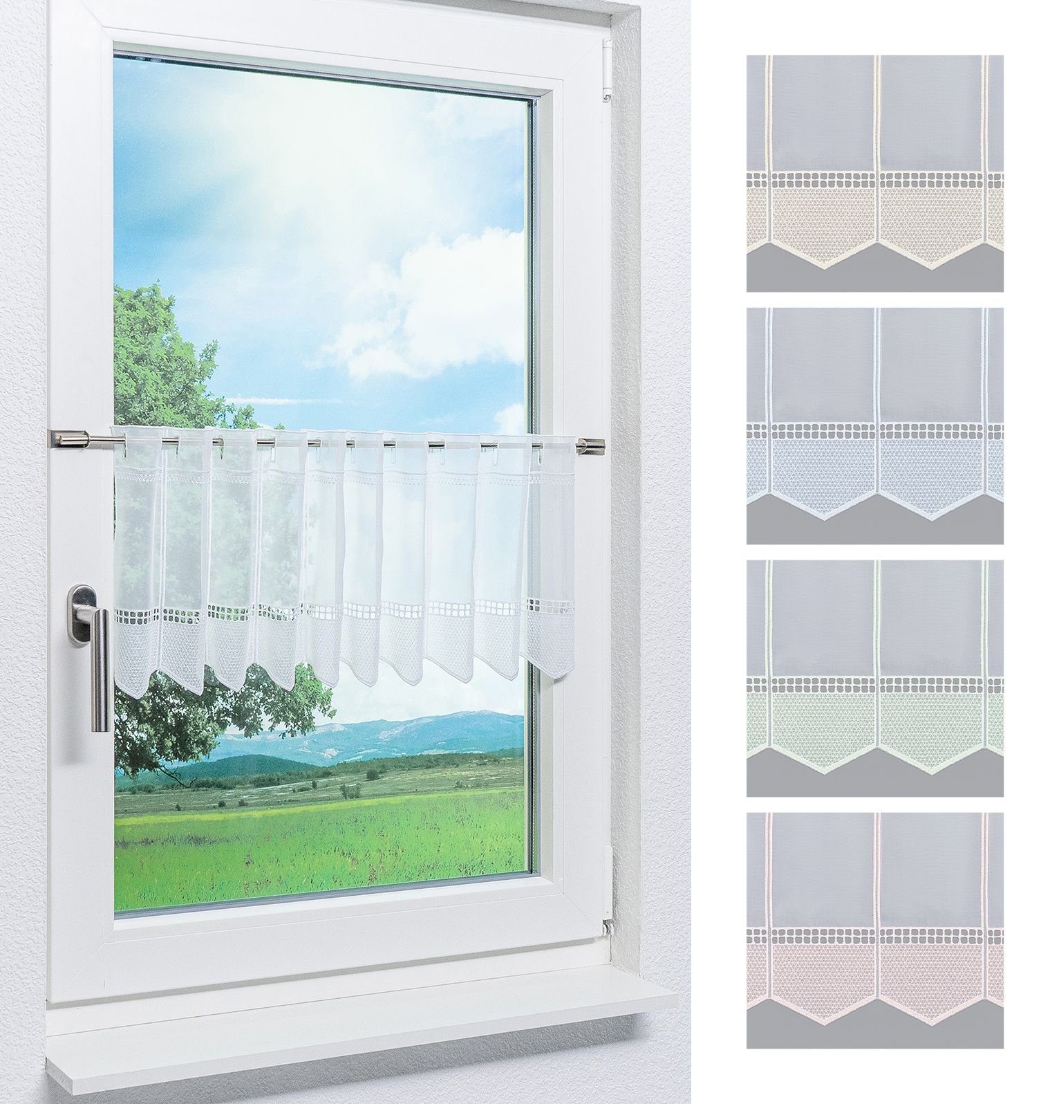 Scheibengardine schlichte Eleganz, LYSEL®, (1 St), transparent, HxB 30x44.8cm