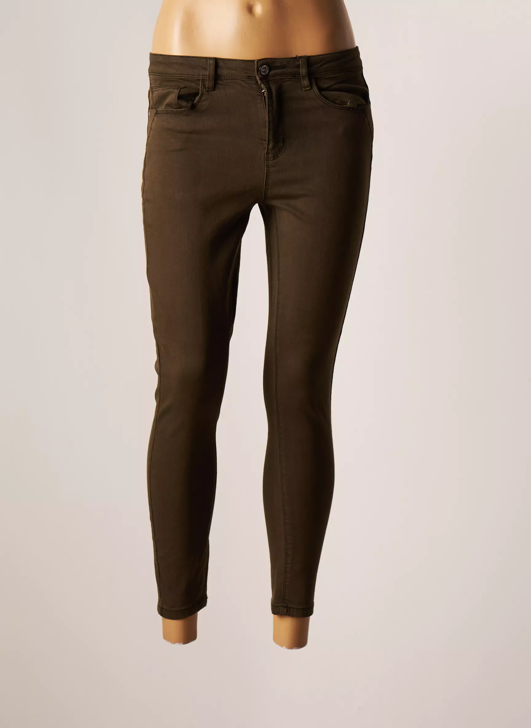 Only Pantalons Slim Femme couleur vert