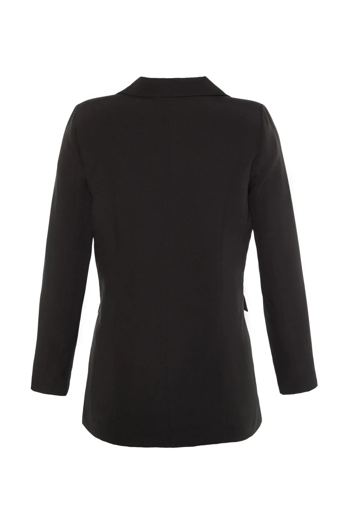 Trendyol Collection  Schwarzer, normal gefütterter, zweireihiger, gewebter Blazer mit Verschluss TWOSS20CE0059