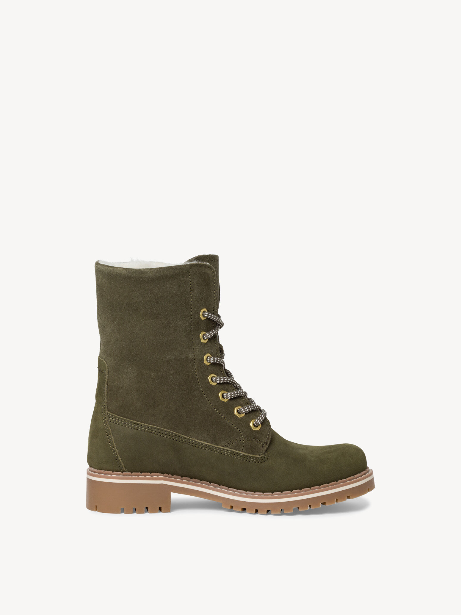 Bottine en cuir - vert doublure chaude