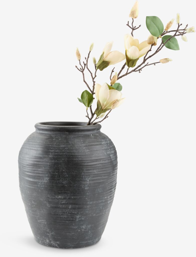 INGVARD Wazon INGVARD Ø25xW30cm ceramiczny czarny