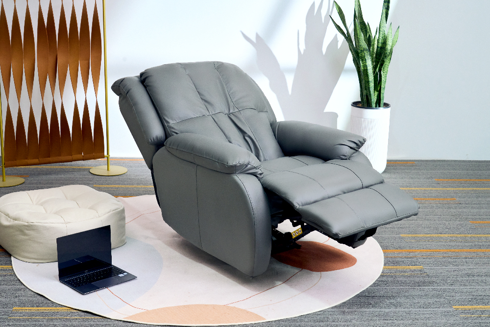 Happy Home Elektrischer Massagesessel mit autom. Rücken- und Beinanhebung & 3D-Mechanismus HWP73-GRA grau
