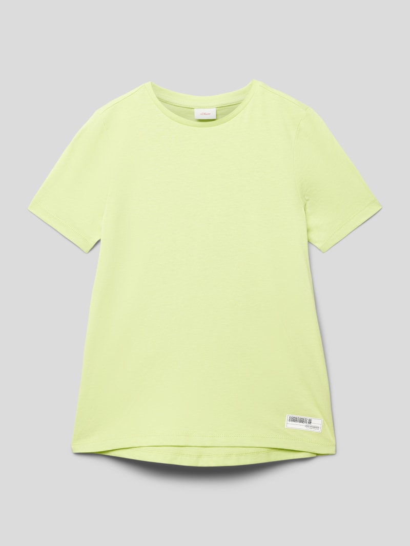 T-Shirt mit Statement-Print in apfelgrün