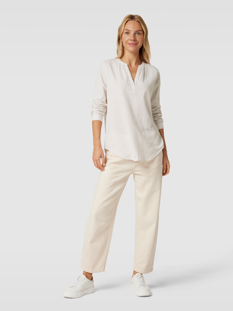 Bluse mit Streifenmuster in sand