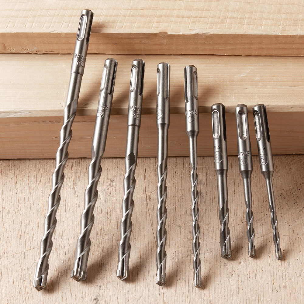 Kraft Werkzeuge SDS-Plus-Bohrer mit Kreuzspitze - 8tlg.