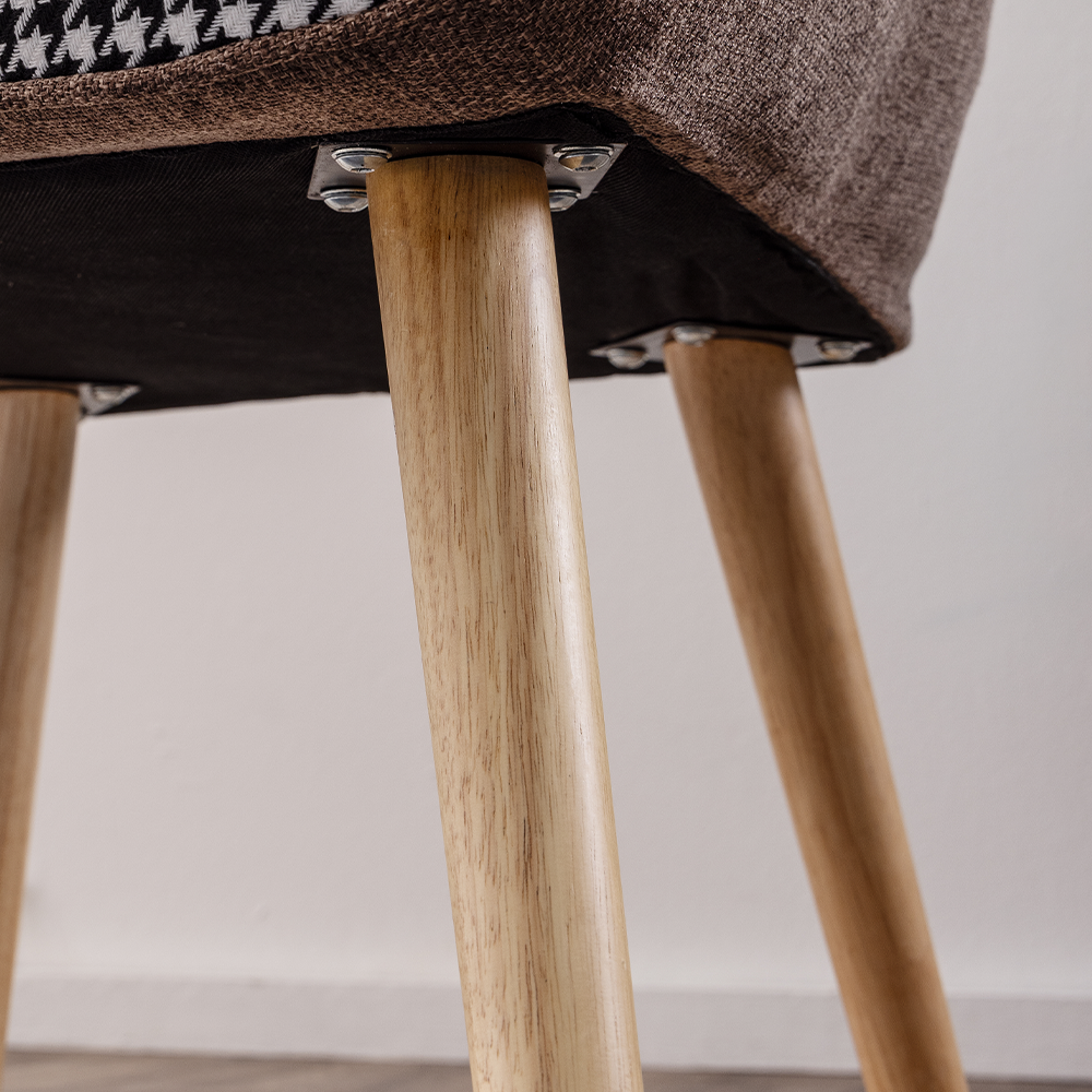 Trendstabil Skandinavischer Relaxsessel Stoffbezug Patchwork mehrfarbig