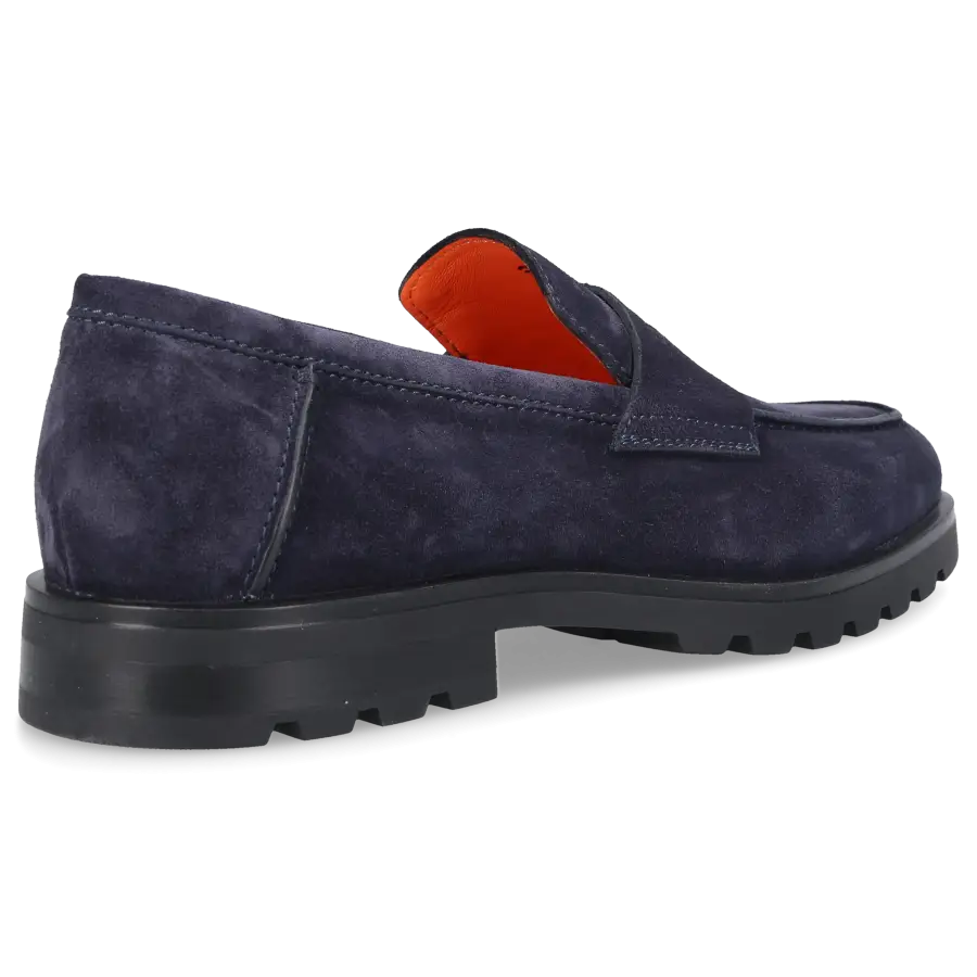 Santoni - Loafer 18610 Veloursleder - blau