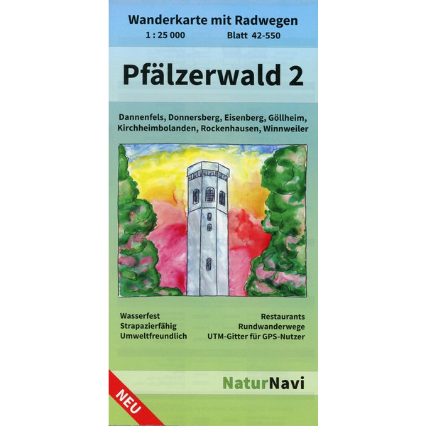 Pfälzerwald 2. Blatt 42-550, 1 : 25 000 - Wanderkarte