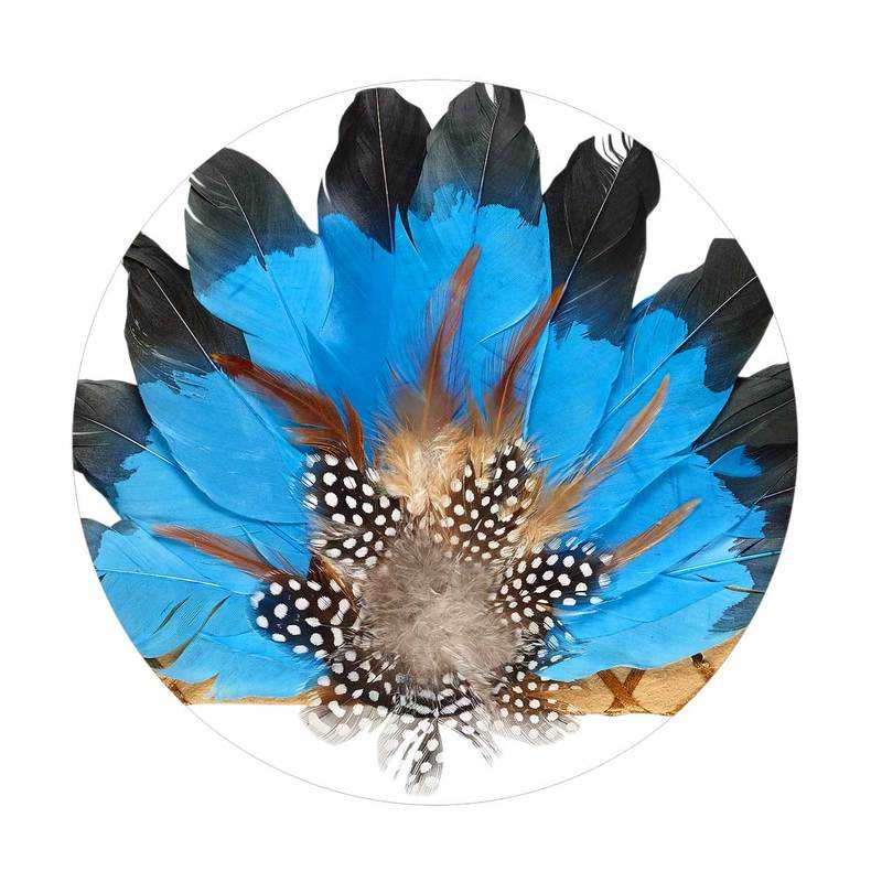 Coiffe d'indien bleue Phanine