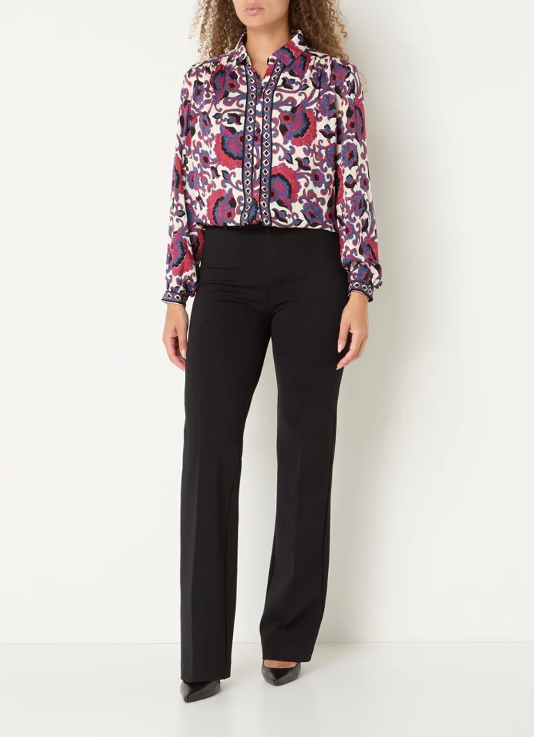 Gerard Darel  Blouse van satijn met bloemenprint