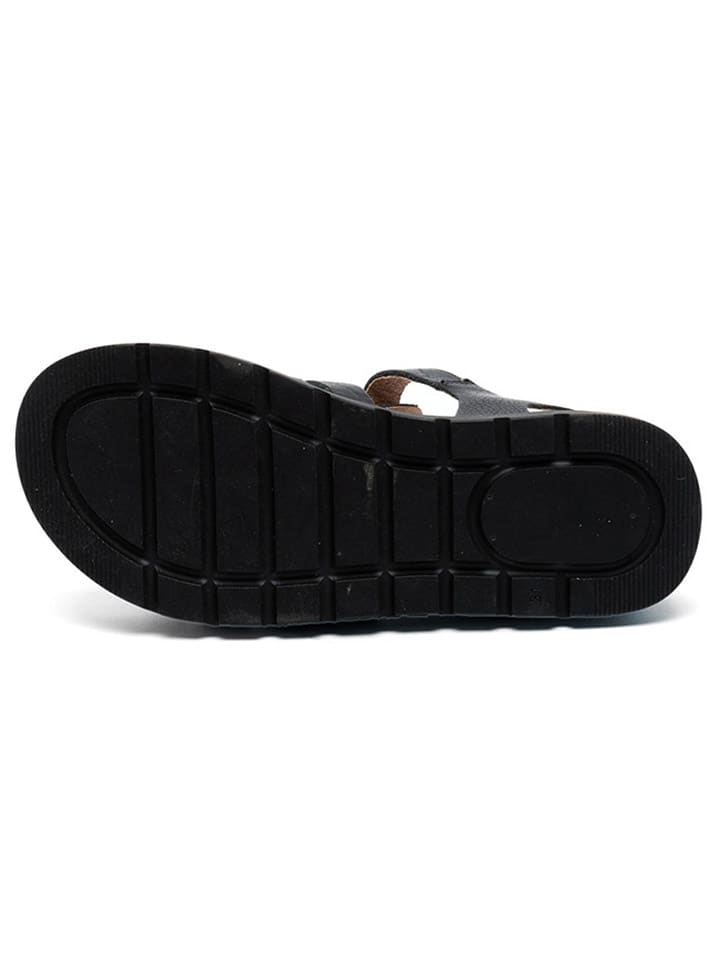 bisgaard Leder-Sandalen in Schwarz günstig kaufen