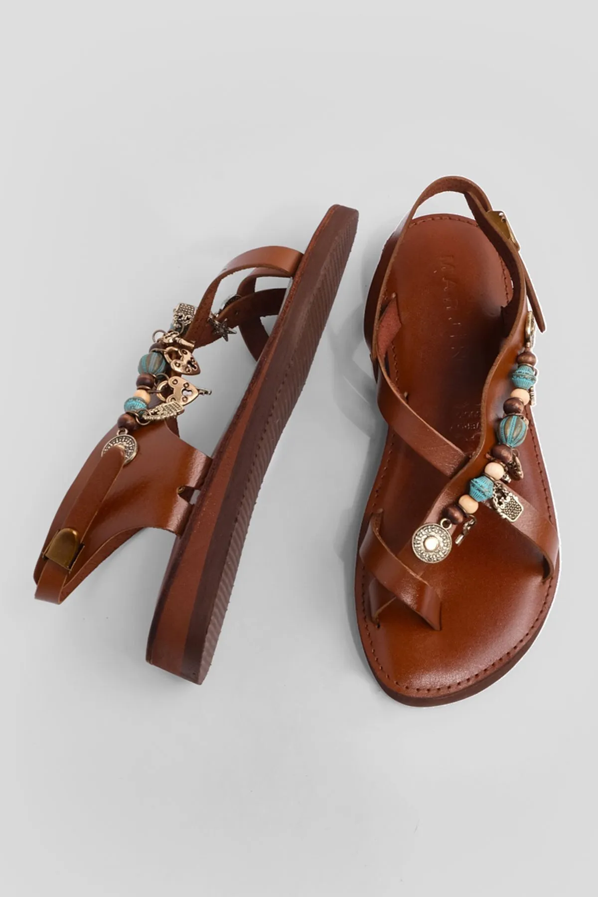 Marjin  Sandalette - Braun - Flacher Absatz