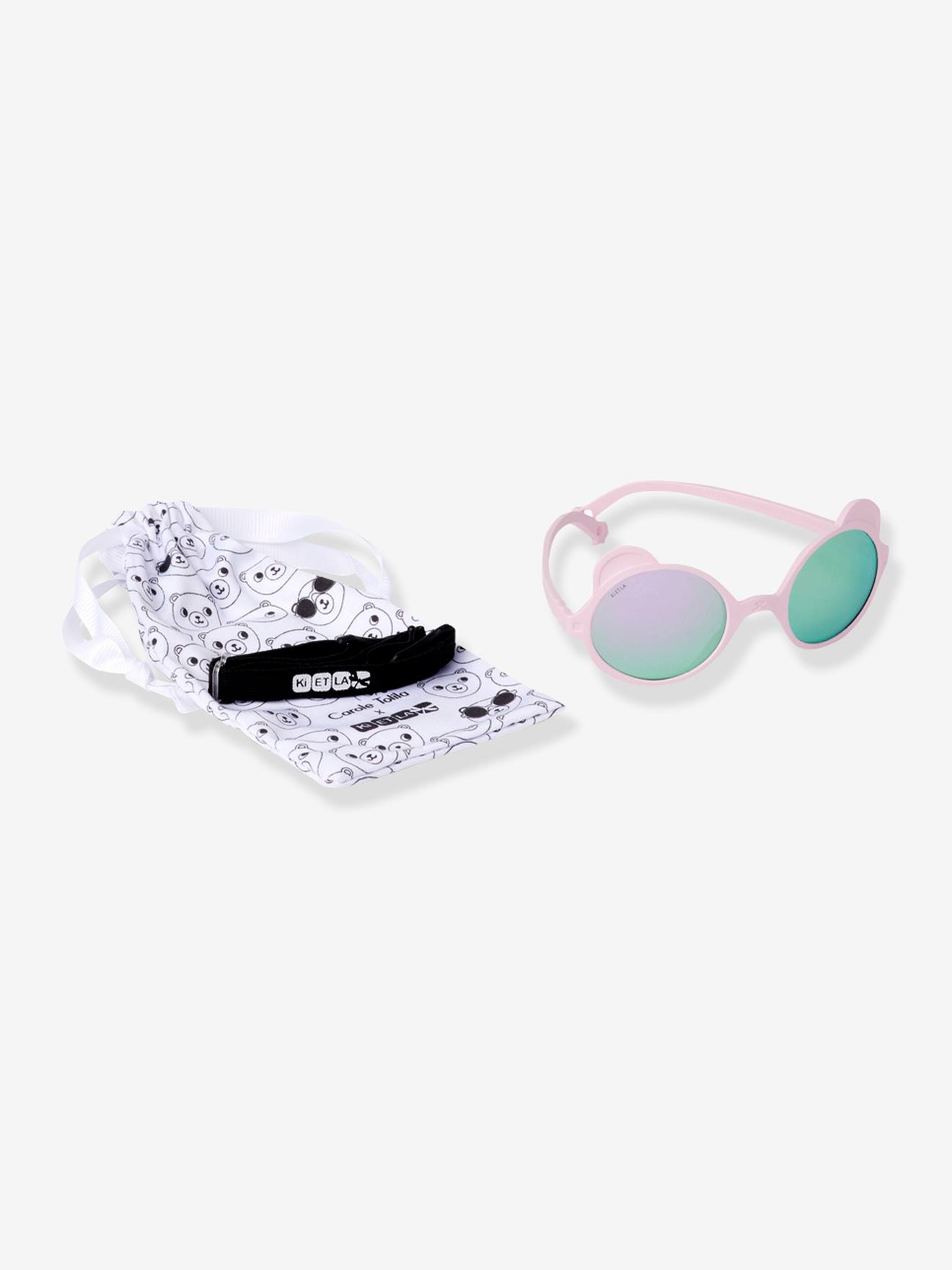 Lunettes de soleil Ourson 1-2 ans Ki ET LA rose clair uni