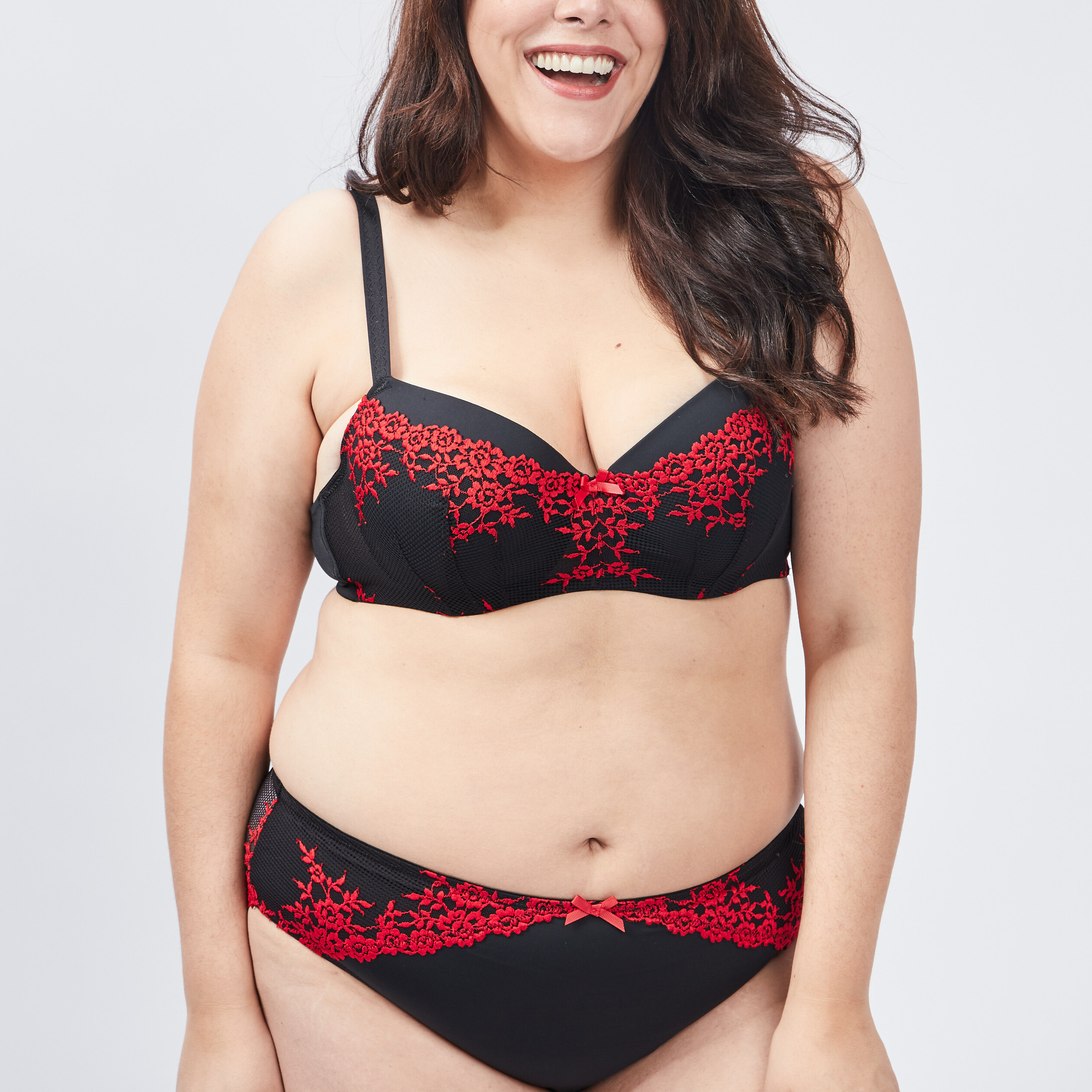 Soutien-gorge corbeille grande taille rouge femme grande taille | La Halle