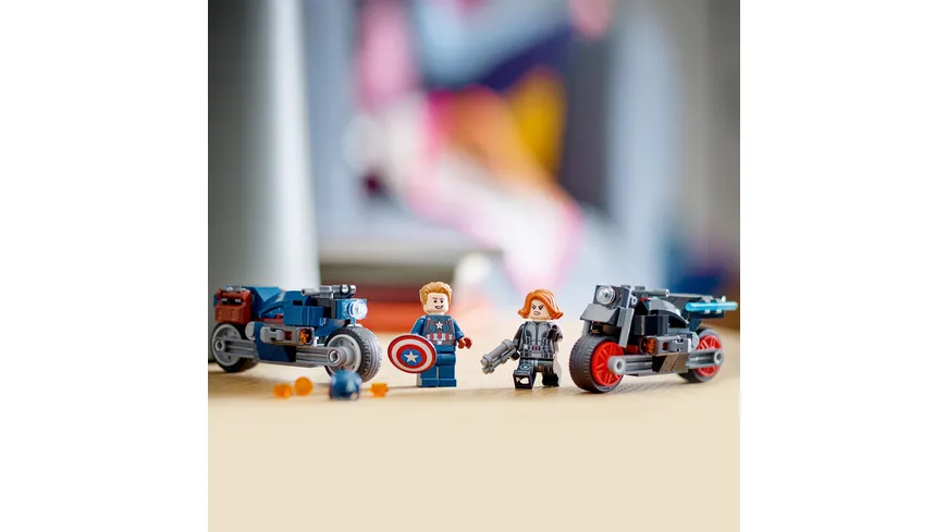 LEGO Marvel 76260 Black Widows & Captain Americas Motorräder Spielzeug