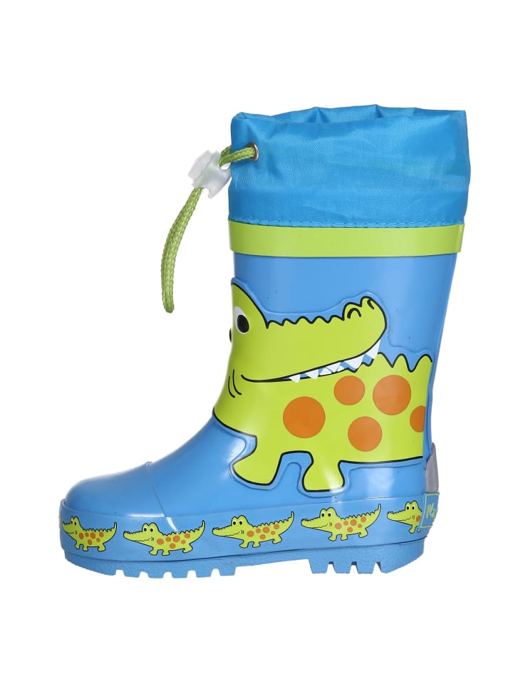 Playshoes Gummistiefel Krokodil in Blau/Grün günstig kaufen