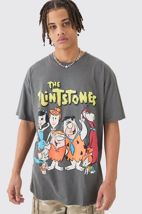 Oversize T-Shirt mit lizenziertem The Flintstones Print
