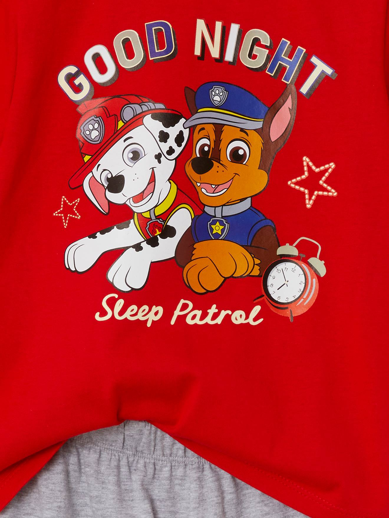 Paw Patrol Kurzer Kinder Schlafanzug PAW PATROL - rot+grau