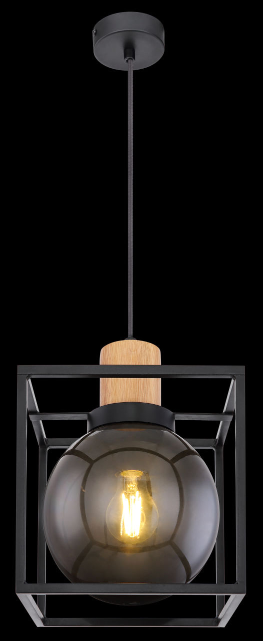Globo Lighting - HILKO - Hängeleuchte Metall schwarz matt, 1x E27 LED