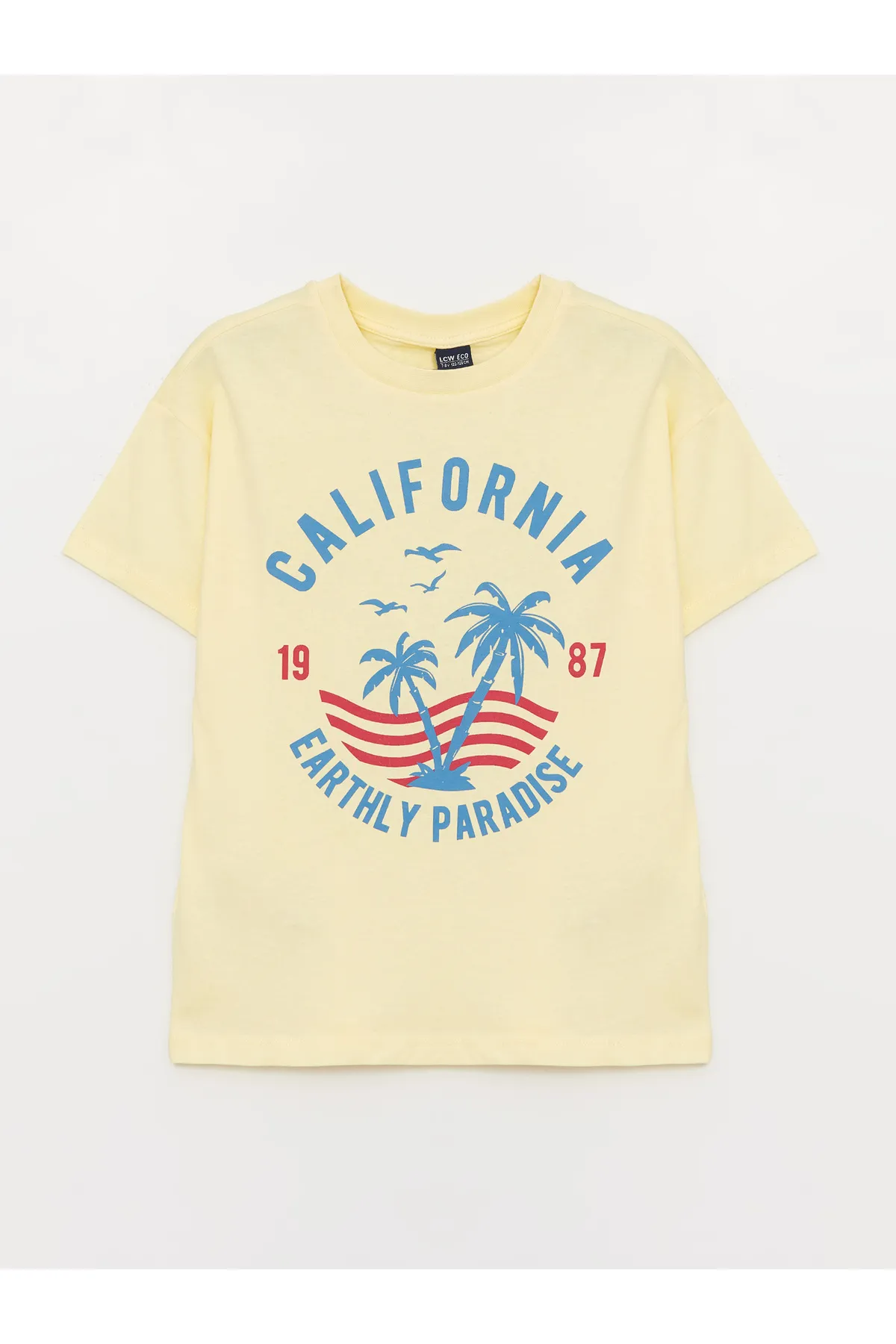 LC Waikiki  Bedrucktes, kurzärmliges Jungen-T-Shirt mit Rundhalsausschnitt
