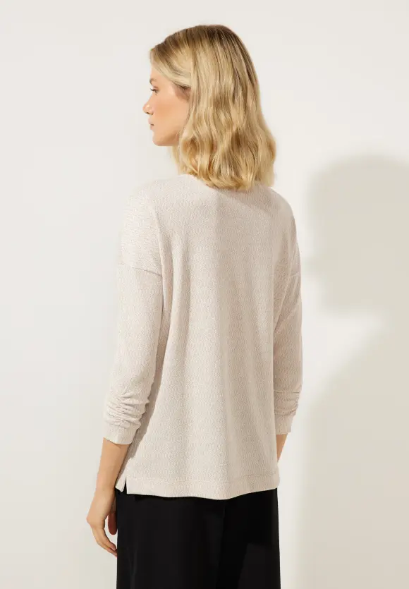 Street One Melangeshirt mit Raffung