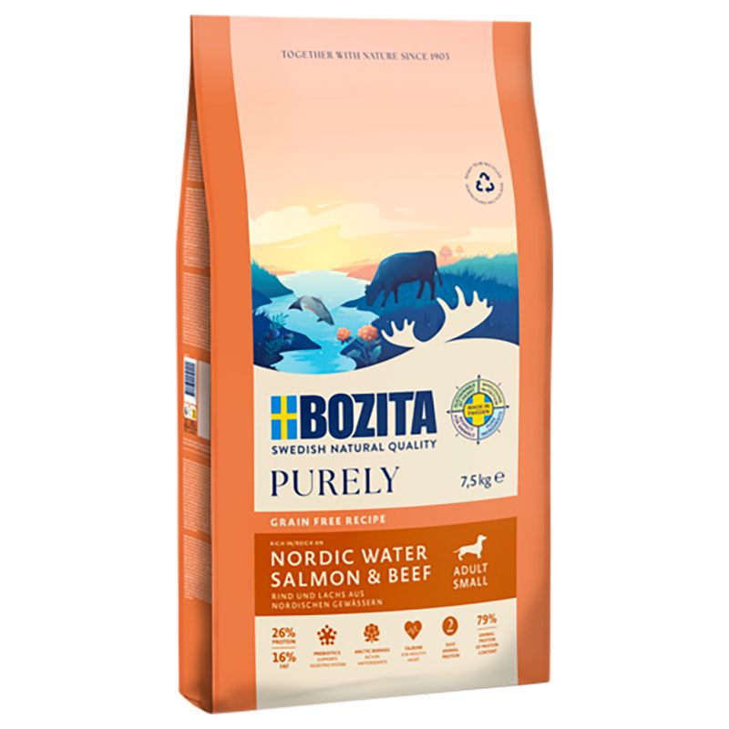 Bozita Dog Purely Adult Small Grain Free Lachs & Rind