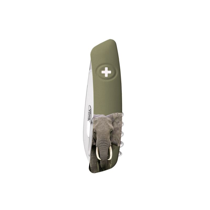 Swiza TT03 Tick Tool Wildlife Rhinoceros Green, Schweizer Taschenmesser made in Swiss