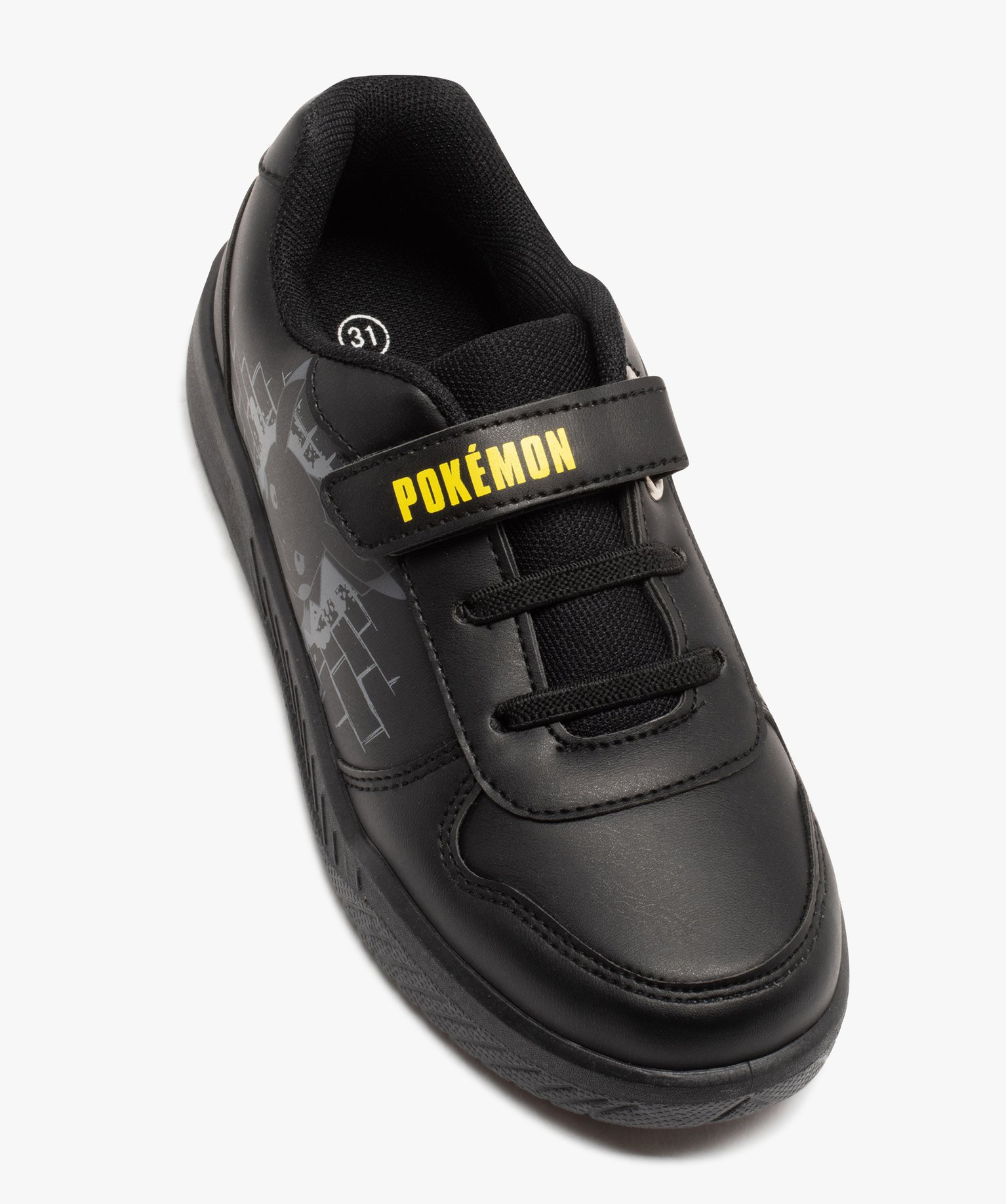 Baskets Garçon unies imprimé Pikachu - Pokémon noir | GEMO