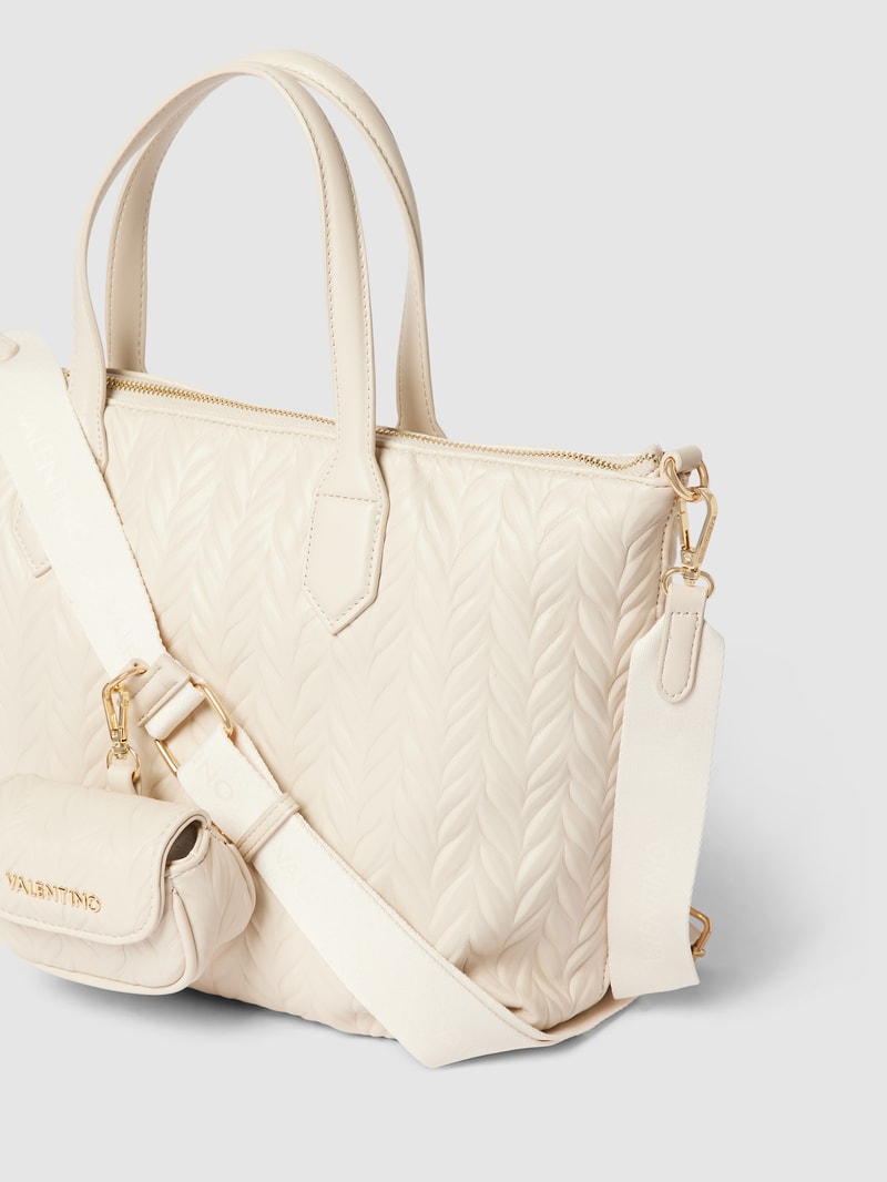 Shopper mit Strukturmuster Modell 'SUNNY RE SHOPPING BAG' in offwhite