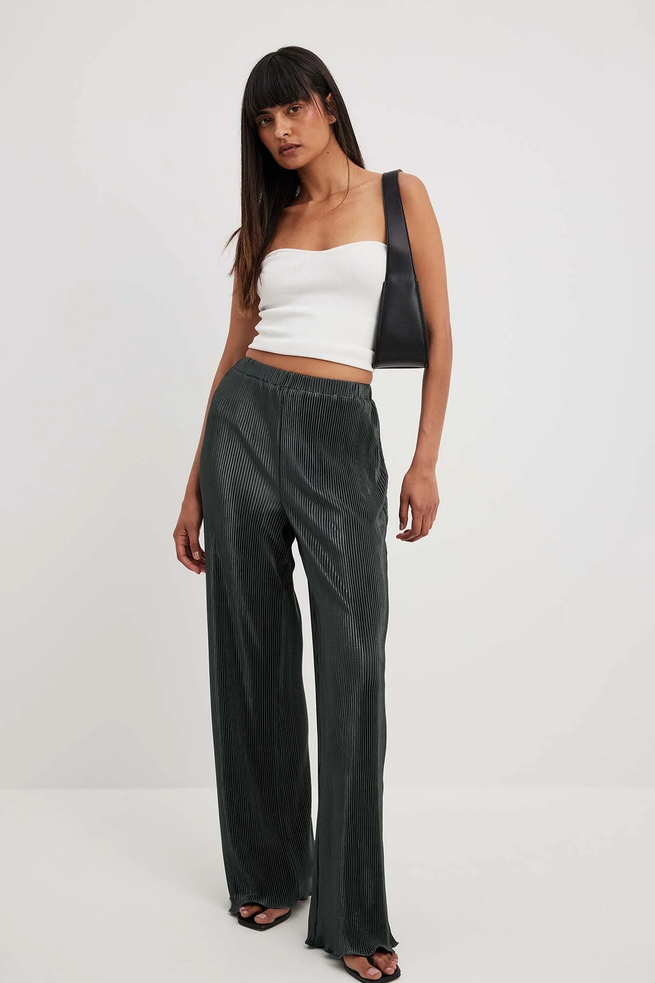 Plissierte Hose mit hoher Taille
