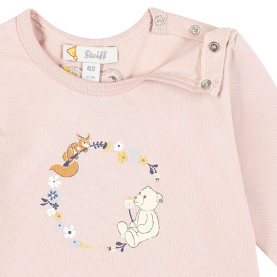 T-Shirt langarm, rosa für Mädchen