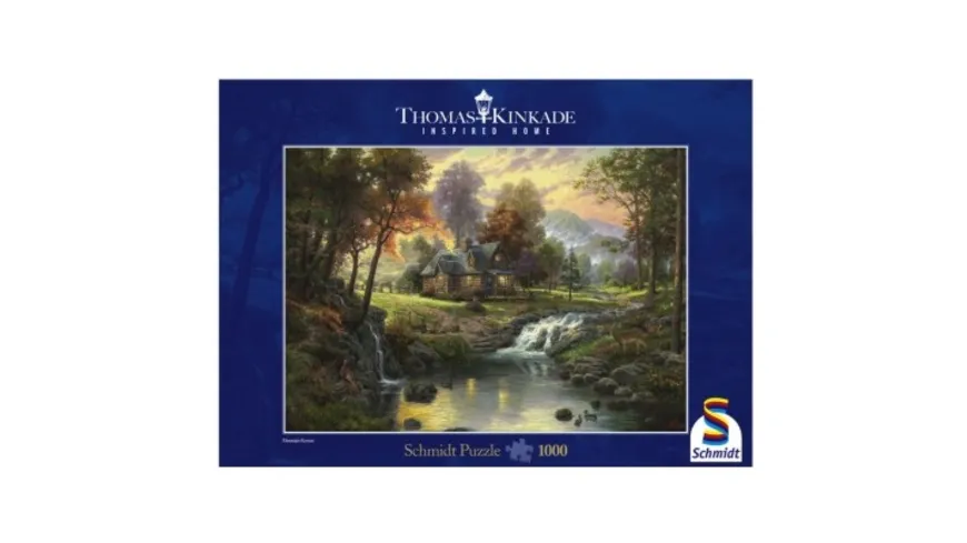 Schmidt Spiele - Puzzle - Thomas Kinkade - Holzhaus am Bach, 1000 Teile