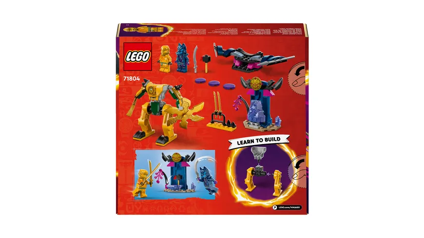 LEGO NINJAGO 71804 Arins Battle Mech, Ninja-Spielzeug mit Actionfiguren