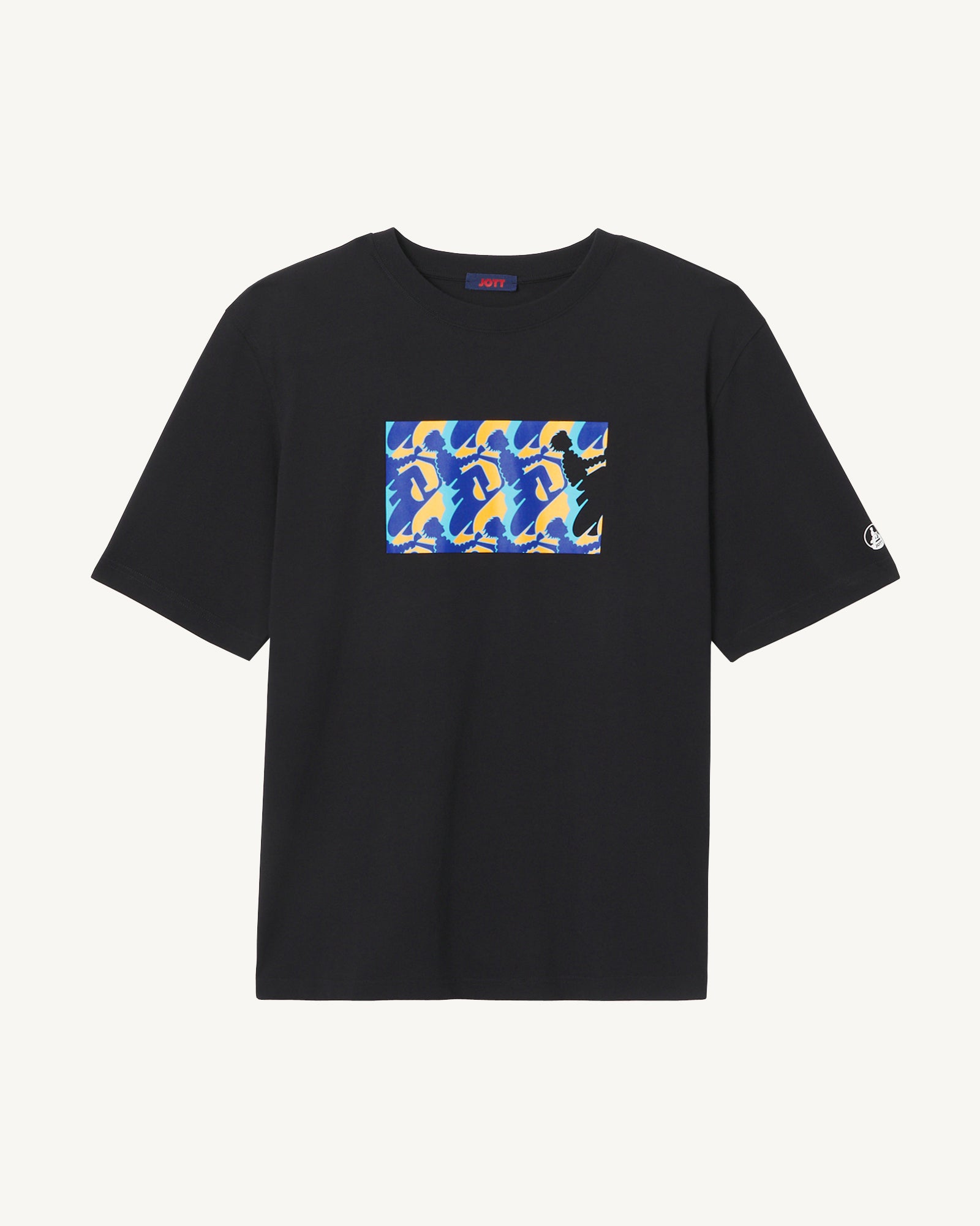 T-shirt en coton biologique Noir Leo