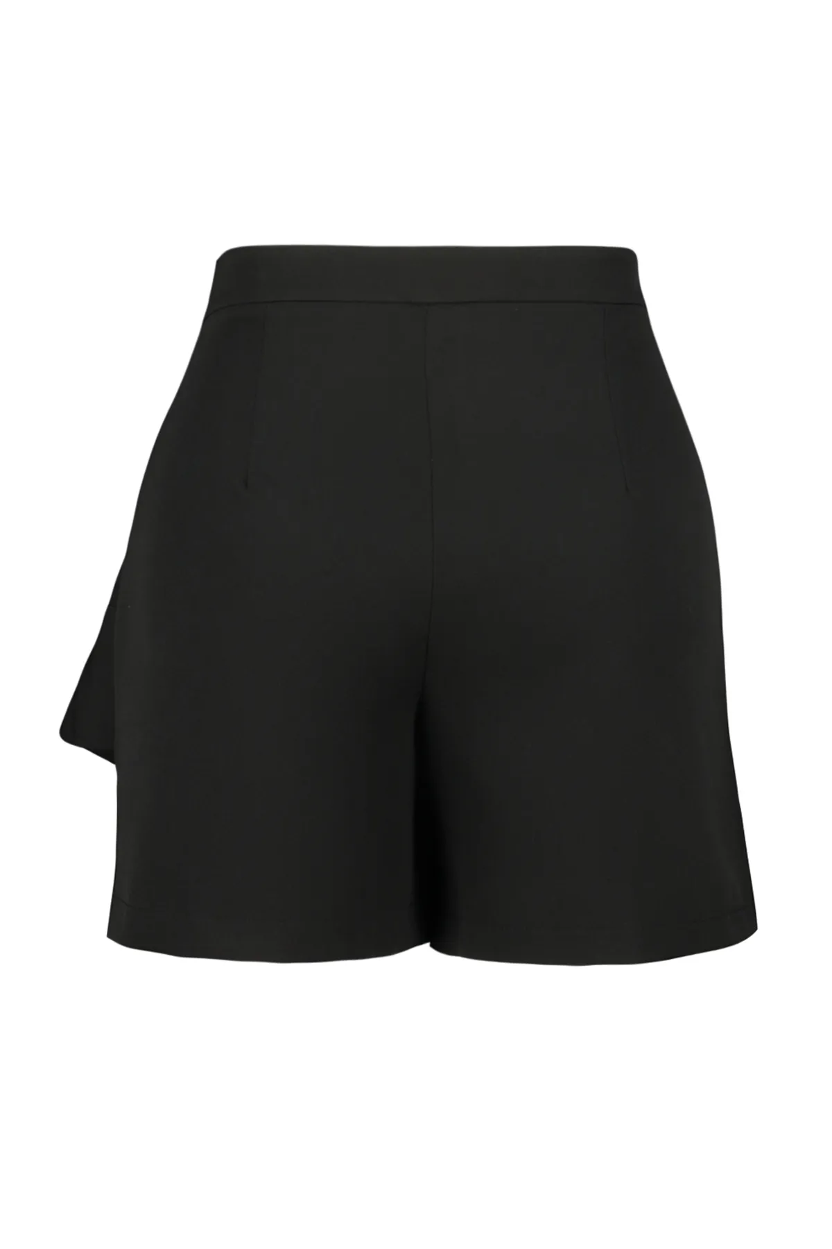 Trendyol Curve  Schwarzer Shorts-Rock mit hoher Taille und weitem Bein TBBSS24AP00018
