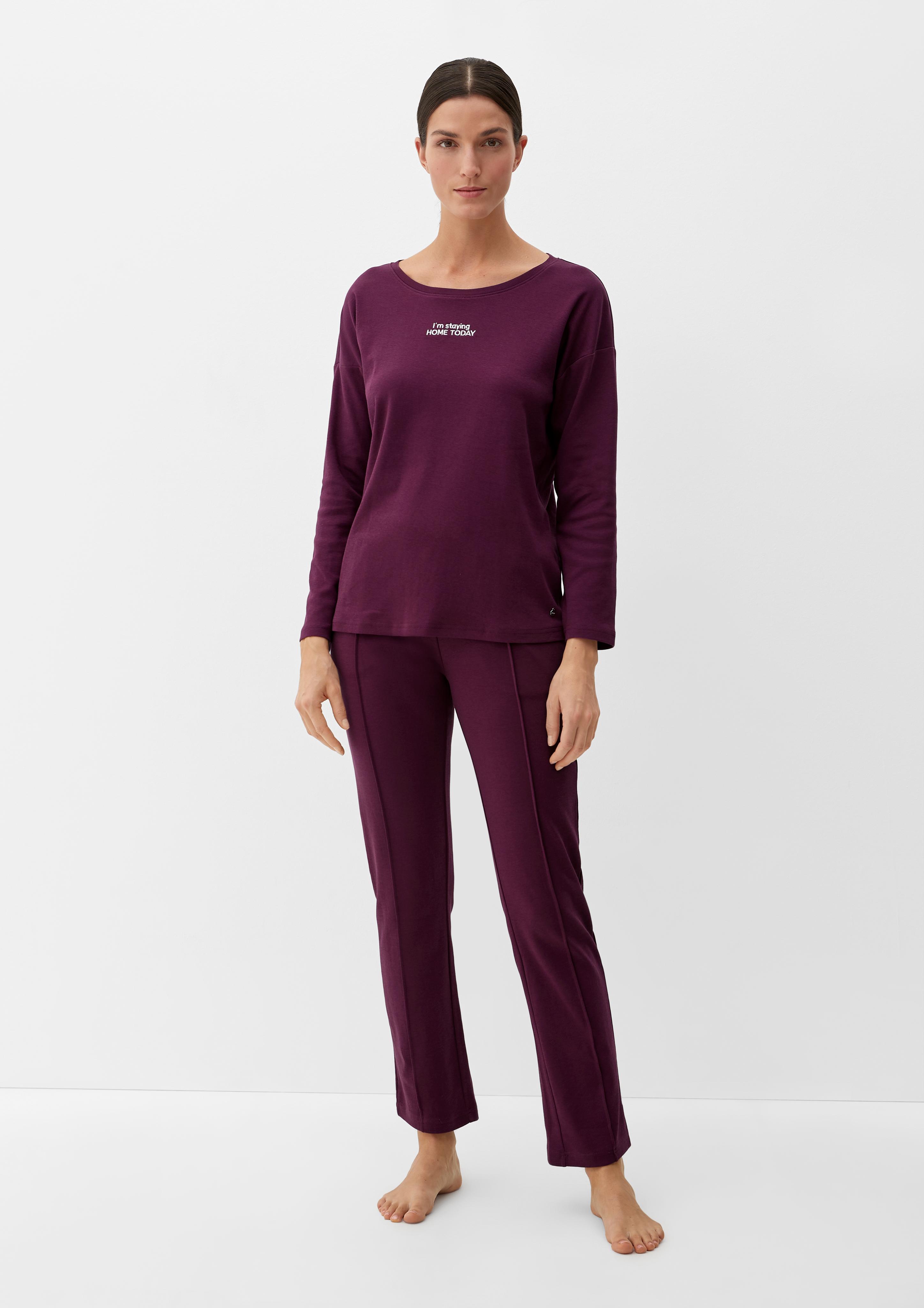 Pyjama mit Schriftzugprint  6008018-4900