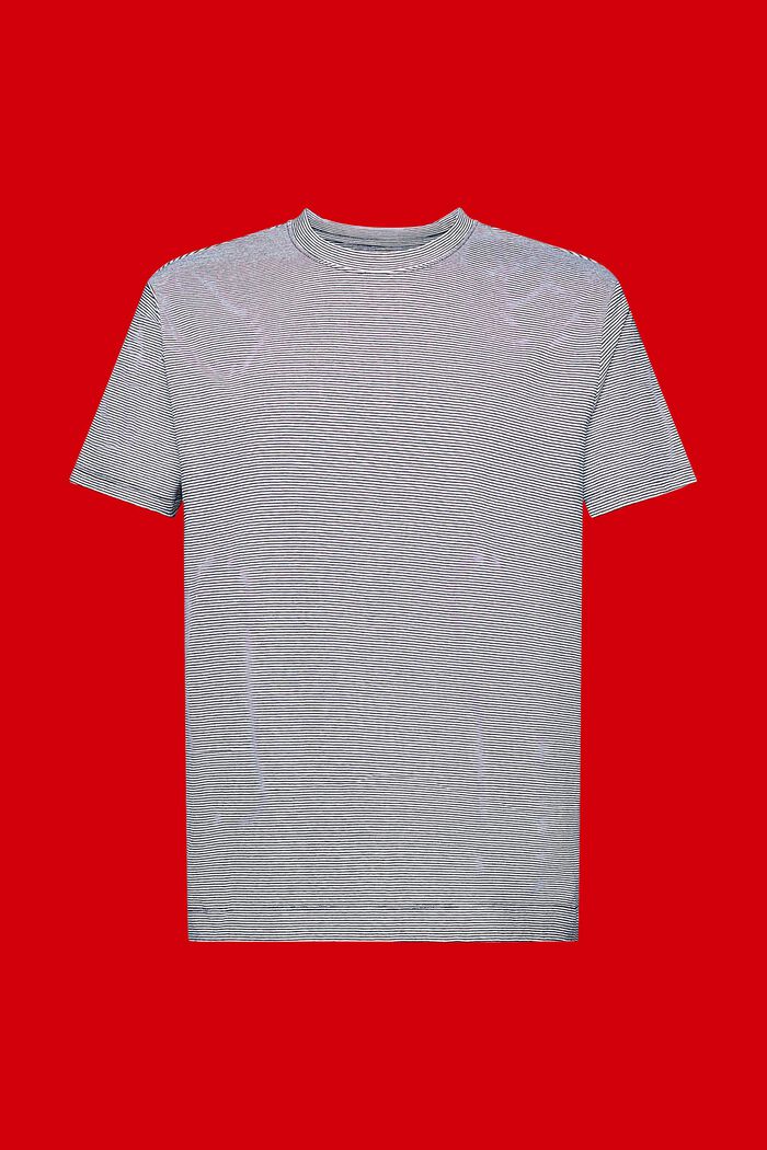 Gestreiftes Jersey T-Shirt, Baumwolle-Leinen-Mix