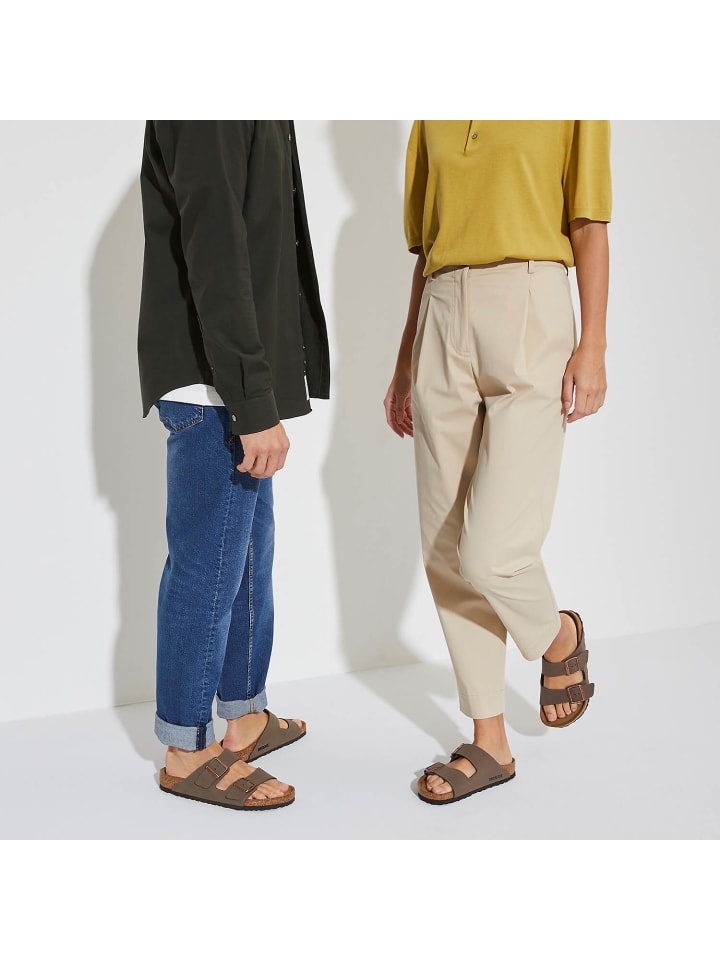 Birkenstock Sandale Arizona Birko-Flor Nubuck in Braun günstig kaufen