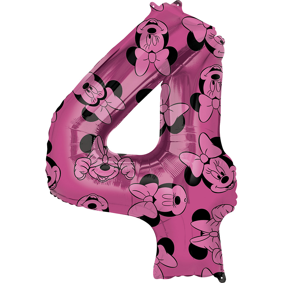 Folienballon Mid Size Minnie Maus Forever Zahl 4, 66 x 45 cm