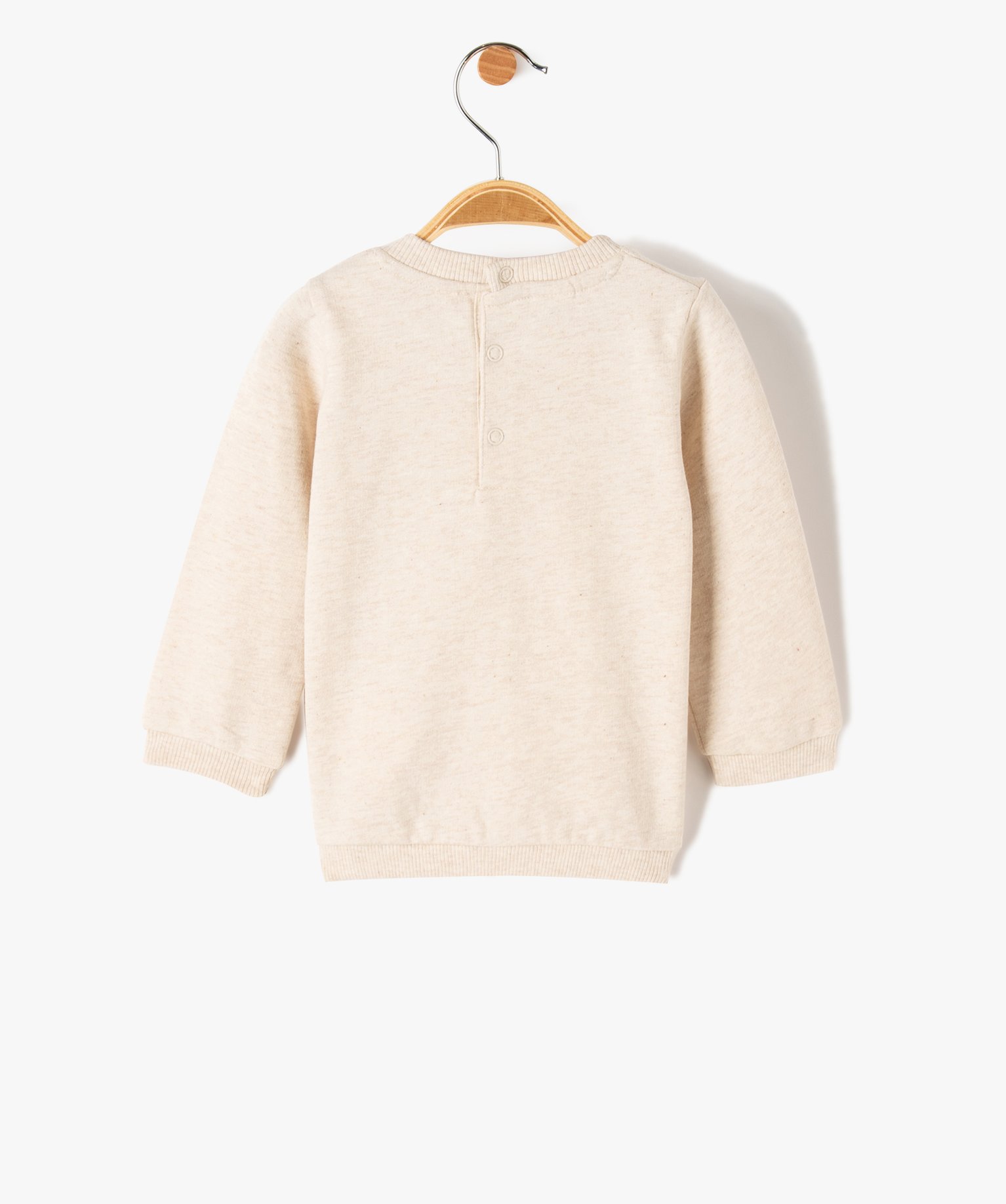 Sweat bébé en molleton chaud imprimé - DS ecru | GEMO