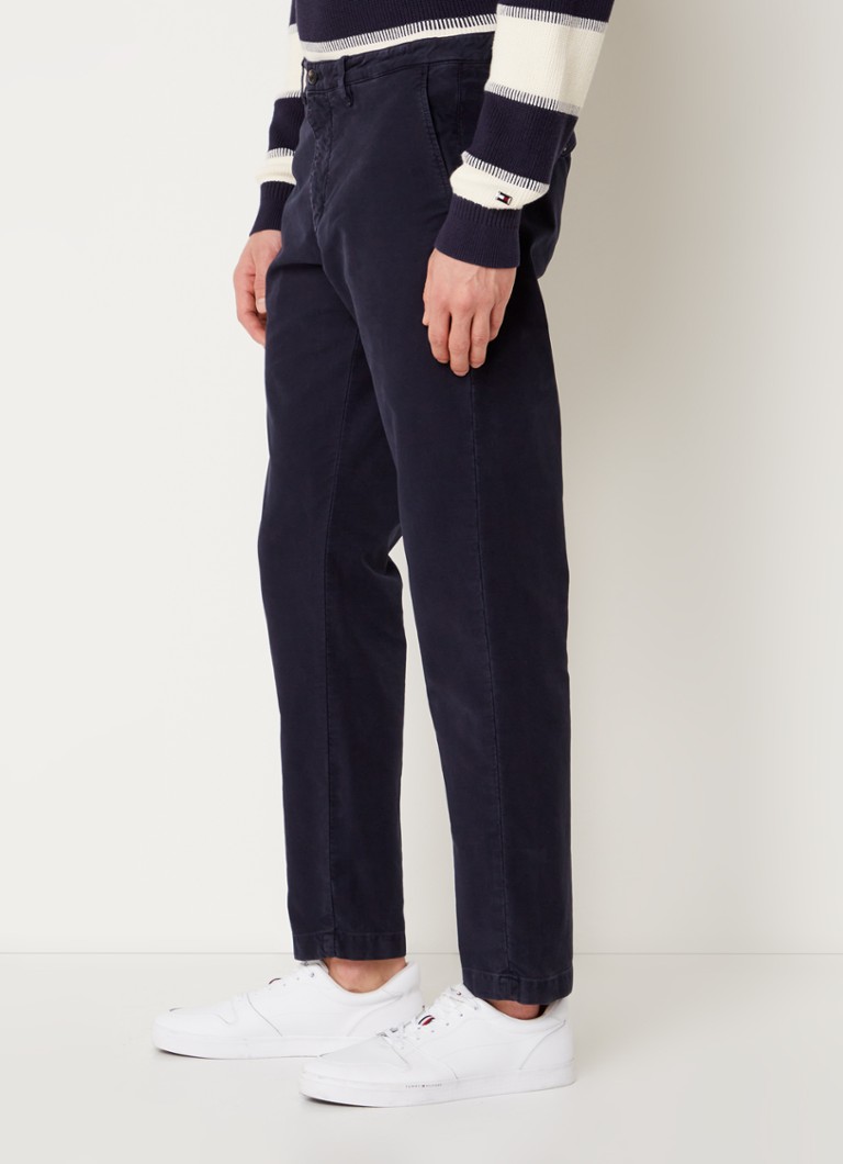 Pantaloni chino Tommy Hilfiger Harlem Slim Fit din gabardină cu buzunare laterale