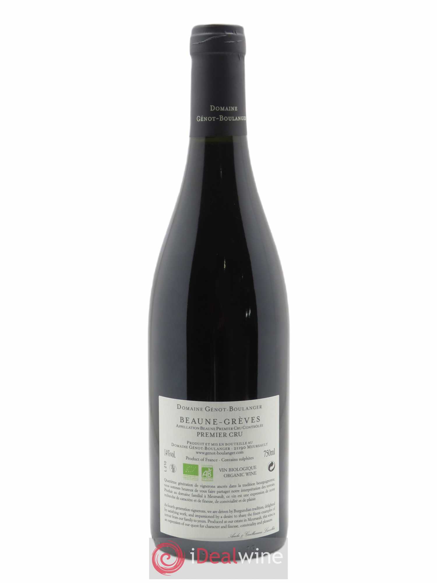Beaune 1er Cru Grèves Génot-Boulanger (Domaine)  2019 - Lot de 1 Bouteille